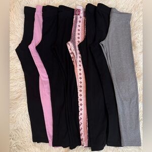 Lot of 8 girls leggings size 6/7